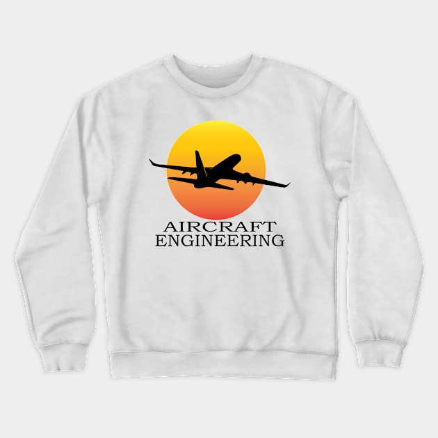 aircraft engineering aerospace engineer Crewneck Sweatshirt by PrisDesign99